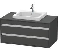 Lavabo consola Duravit Ketho, suspendido, 1000x496x550 mm, 2 cajones, para centro de lavabo empotrado, KT675504949, Color: Grafito Mate Decoración