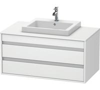 Lavabo consola Duravit Ketho, suspendido, 1000x496x550 mm, 2 cajones, para centro de lavabo empotrado, KT675501818, Color: Blanco Mate Decoración