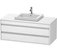 Lavabo consola Duravit Ketho, suspendido, 1200x496x550 mm, 2 cajones, para centro de lavabo empotrado, KT675601818, Color: Blanco Mate Decoración