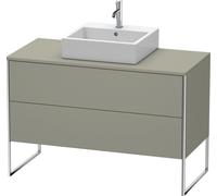 Lavabo consola Duravit XSquare, apoyado en el suelo, 2 extraíbles, 1200x778x548mm, XS492209292, Color: Gris piedra Seda Barniz mate
