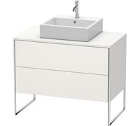 Lavabo consola Duravit XSquare, de pie, 2 extraíbles, 1000x778x548mm, XS492103939, Color: Nórdico Seda blanca laca mate