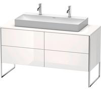 Lavabo consola Duravit XSquare, de pie, 4 extraíbles, 1400x778x548mm, XS4925M2222, Color: Decoración blanca de alto brillo