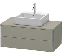 Lavabo consola Duravit XSquare, suspendido, 2 cajones, 1000x400x548mm, XS491109292, Color: Gris piedra Seda Barniz mate