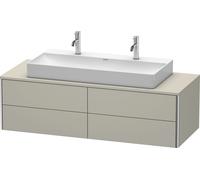 Lavabo consola Duravit XSquare, suspendido, 4 cajones, 1400x400x548mm, XS4915M6060, Color: Seda topo laca mate