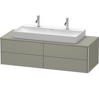 Lavabo consola Duravit XSquare, suspendido, 4 cajones, 1400x400x548mm, XS4915M9292, Color: Gris piedra Seda Barniz mate