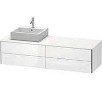 Lavabo consola Duravit XSquare, suspendido, 4 cajones, lavabo a la izquierda, 1600x400x548mm, XS4914L1818, Color: Blanco Mate Decoración