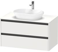 Lavabo consola Ketho.2 de Duravit, suspendido, 1000x568x550mm, 2 cajones, K24896018180000, Color: Blanco Mate Decoración