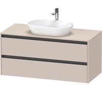 Lavabo consola Ketho.2 de Duravit, suspendido, 1200x568x550mm, 2 cajones, K24897091910000, Color: Taupe Mate DecoraciÃ³n