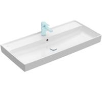 Lavabo de armario Collaro de Villeroy & Boch, 1 agujero para grifo, con rebosadero, parte inferior sin pulir, 1000x470mm, 4A33A501, Color: blanco-alpino