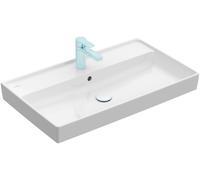 Lavabo de armario Collaro de Villeroy & Boch, 1 agujero para grifo, con rebosadero, parte inferior sin pulir, 800x465mm, 4A338001, Color: blanco-alpino