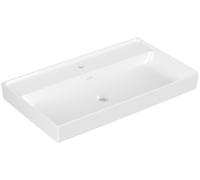 Lavabo de armario Collaro de Villeroy & Boch, 1 agujero para grifo, sin rebosadero, 800x465mm, 4A338101, Color: blanco-alpino