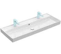 Lavabo de armario Villeroy & Boch Collaro, 1200 x 470 mm, 2 agujeros para grifo, sin rebosadero, sin suelo, 4A33C1R1, Color: Cerámica Blanca