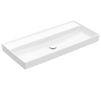 Lavabo de armario Villeroy & Boch Collaro, 1000 x 470 mm, sin agujero para grifo, sin rebosadero, sin suelo, 4A33A3R1, Color: Cerámica Blanca