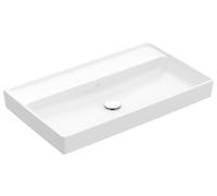 Lavabo de armario Collaro de Villeroy & Boch, sin agujero para grifo, sin rebosadero, 800x465mm, 4A338301, Color: blanco-alpino
