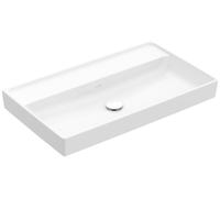Lavabo de armario Collaro de Villeroy & Boch, sin agujero para grifo, sin rebosadero, 800x465mm, 4A3383R1, Color: Cerámica Blanca