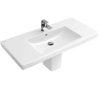 Lavabo armario Villeroy & Boch Metro 1000x470mm, con rebosadero, 1 agujero para grifo, 7175A0R1, Color: Cerámica Blanca