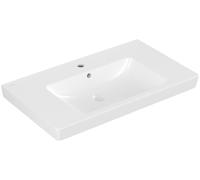 Lavabo de armario Subway 2.0 de Villeroy & Boch, para griferías de 3 agujeros, con rebosadero, 800x470mm, 717580R1, Color: Cerámica Blanca