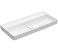 Lavabo de armario Villeroy & Boch Collaro, 1000 x 470 mm, sin agujero para grifo, sin rebosadero, sin suelo, 4A33A3R1, Color: Cerámica Blanca