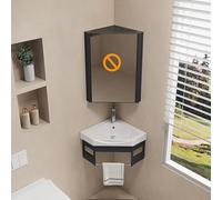 Lavabo de baño, armario de almacenamiento independiente blanco con combo de tina de lavandería de cerámica, montado en la pared para el hogar, cocina, patio, lavandería