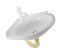 Lavabo de Baño de Esquina Colgante Triangular con Grifo