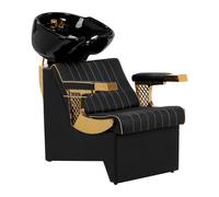 Lavabo de barbero Gabbiano Marcus dorado negro