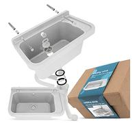 Lavabo de Cámara Estante Fregadero Industrial Profunda Lavadero Exterior Comercial Lavamanos Jardín Garaje Lavandería Baños Fábrica 60 x 34 x 21 cm Blanco