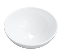 Lavabo de cerámica 28 x 28 x 10 cm - blanco y duradero para baño y cocina - compacto y moderno - perfecto para espacios pequeños