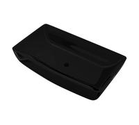 Lavabo de cerámica negro rectangular