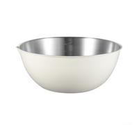 Lavabo de cocina multiusos de acero inoxidable 304, incluye boquilla de vertido para hornear, mezclar masa, preparación de ensaladas y tareas de lavado de verduras (28 cm)