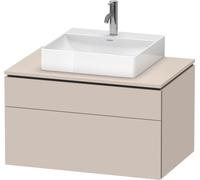 Lavabo de consola Duravit L-Cube, suspendido, incluye placa de consola, 2 extraíbles, 820x482x550mm, LC4880091910000, Color: Taupe Mate DecoraciÃ³n