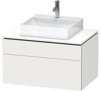 Lavabo de consola Duravit L-Cube, suspendido, incluye placa de consola, 2 extraíbles, 820x482x550mm, LC4880018180000, Color: Blanco Mate Decoración