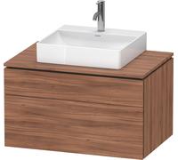 Lavabo de consola Duravit L-Cube, suspendido, incluye placa de consola, 2 extraíbles, 820x482x550mm, LC4880079790000, Color: Nogal natural decorado