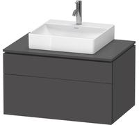 Lavabo de consola Duravit L-Cube, suspendido, incluye placa de consola, 2 extraíbles, 820x482x550mm, LC4880049490000, Color: Grafito Mate Decoración