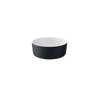 Lavabo de diseño circular de 40 cm en porcelana negra de alta calidad Round de Unisan - Con sifón