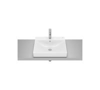 Lavabo de Encimera Cuadrado Fineceramic 50x45x8cm Blanco Brillo Roca