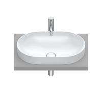Lavabo de encimera de fineceramic con un acabado en color perla Inspira Round Roca - Con sifón