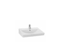 Lavabo de encimera rectangular 80 cm color blanco moderno y elegante Urby de Unisan - Sin sifón ni válvula de desagüe