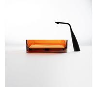 Lavabo de encimera Steinberg Serie 489, rectangular, de poliresina, con tapón de desagüe, 550x360x140mm, 489701031, Color: Ámbar