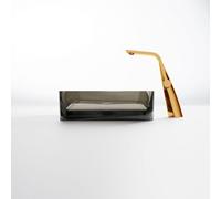 Lavabo de encimera Steinberg Serie 489, rectangular, de poliresina, con tapón de desagüe, 550x360x140mm, 489701030, Color: grafito