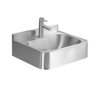 Lavabo de Esquina de Acero Inoxidable para Montaje en Pared, Ideal para baño y Cocina, Ahorra Espacio. Medidas: 50 x 44 x 20 cm (19,6 x 17,3 x 7,8 Pulgadas). Lavabo Plateado para un Uso efic