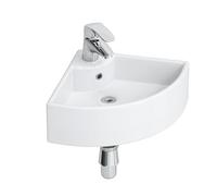 Lavabo de esquina pequeño lavabo de cerámica para invitados WC y baños pequeños