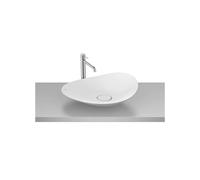 Lavabo de Fineceramic de Sobre Encimera Ovalado 62x38x18cm Blanco Mate Roca