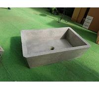 Lavabo de hormigón revestido efecto granito medidas 60 x 40 x 18 cm