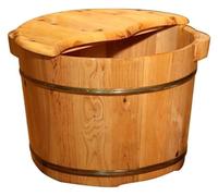 Lavabo de Madera para Pies, Barriles de pedicura for masaje, suaves y delicados con tapa, cubo de madera for baño de pies.