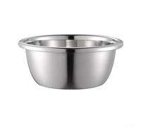 Lavabo de mezcla de acero inoxidable 304 con borde invertido para tareas de cocina, batir huevos, hacer sopas, lavar verduras, plata (32 cm)