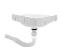 Lavabo de Pared Colgante Triangular Pequeño, Blanco, para Baño | Plástico, Formato Mini de Esquina, Fácil de Limpiar, Pensado para Baños Pequeños y Balcones