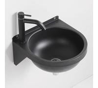 Lavabo de pared de acero inoxidable con grifo, tocador flotante para baño, cocina, lavandería