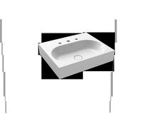Lavabo de pared KALDEWEI CENTRO 3061 600x500x120 mm, 903406033001, Versión: con 3 agujeros para grifos