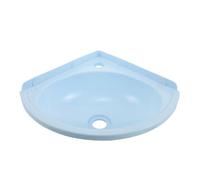 Lavabo de Pared Moderno Pequeño, Triangular, para Esquina Baño | Plástico, Instalación sin Taladro, Diseño Flotante, para Baños Pequeños y Hogares Modernos