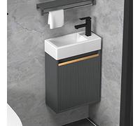 Lavabo de Pared para baño, Lavabo Familiar Exquisito, Lavabo de cerámica, Lavabo de Pared Rectangular de Porcelana, Lavabo Familiar Exquisito para casa de Campo, baño, Restaurante, lavanderí